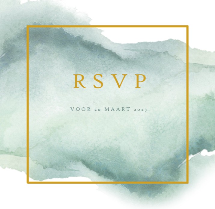 RSVP watercolour pastel foliedruk