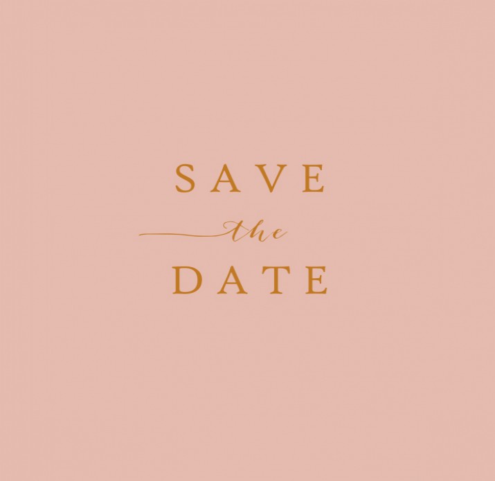 Save the date botanisch takje in foliedruk