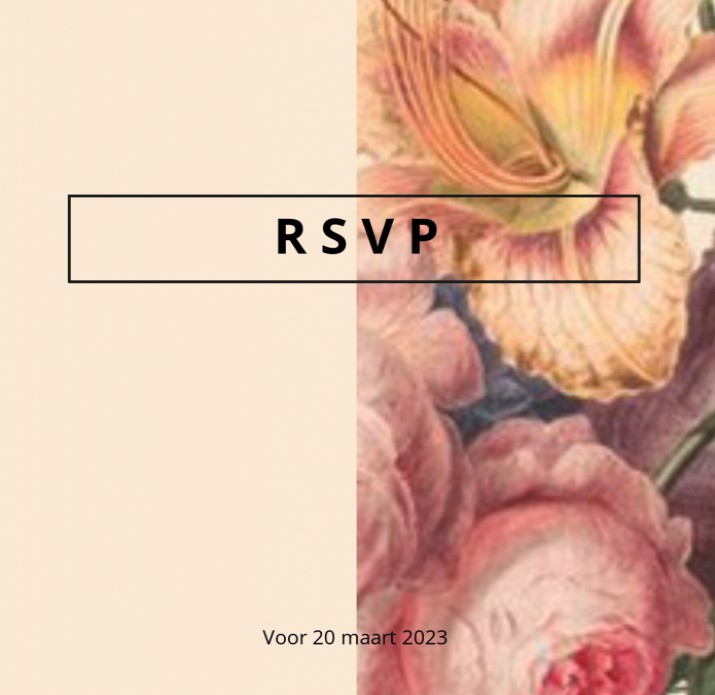 Save the date botanisch vintage