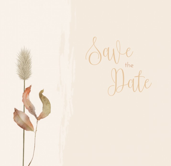 Save the date rustiek landelijk