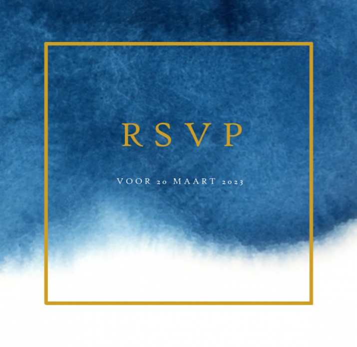 RSVP watercolour foliedruk