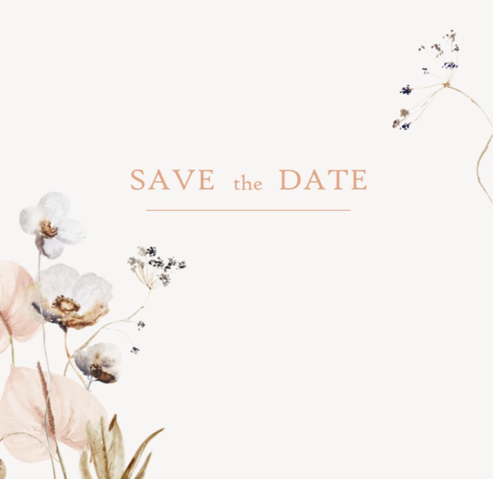 Save the Date wildboeket