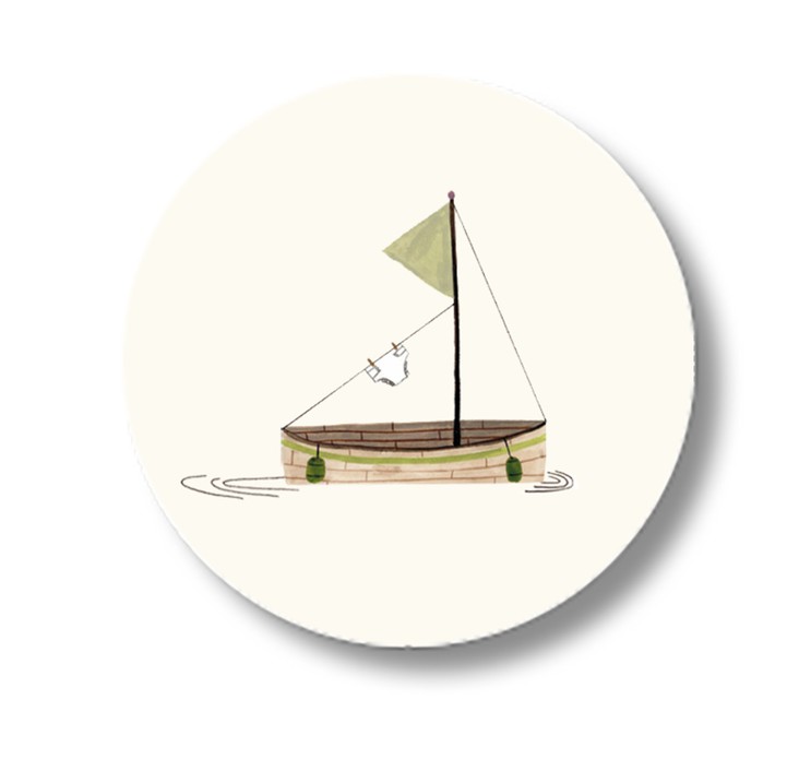 Sluitsticker zeilbootje Annebrechtje