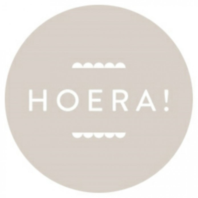 Budget tip: Sluitsticker hoera licht taupe