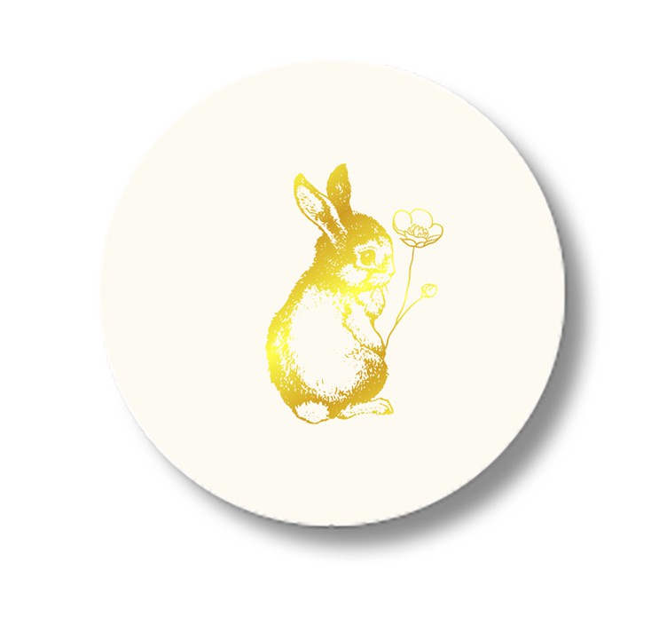 Sluitsticker konijntje vintage