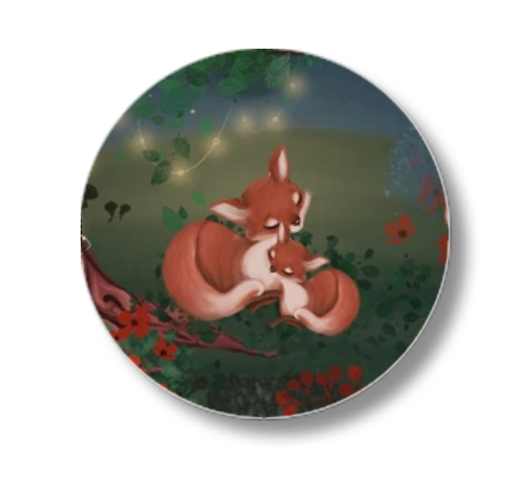 Sluitsticker bos met vosje