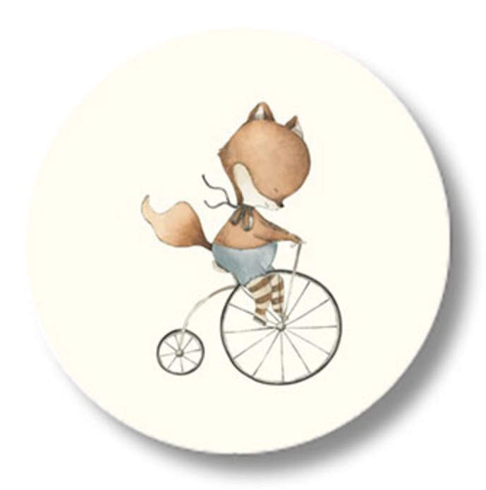 Sluitsticker handgeschilderde vos