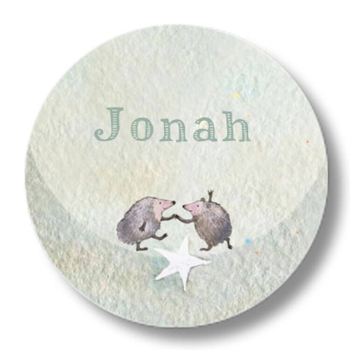 Sluitsticker Hartendief egeltjes