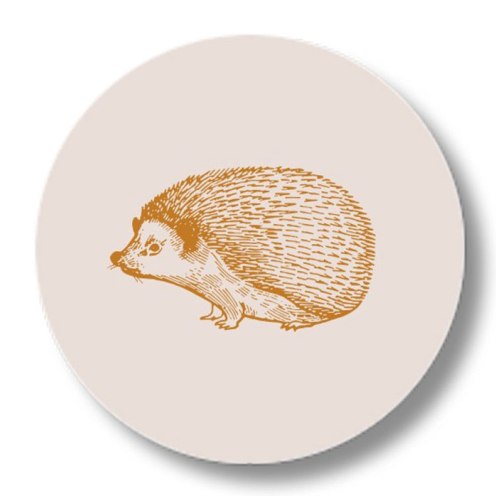 Sluitsticker bosdieren lijntekening egeltje