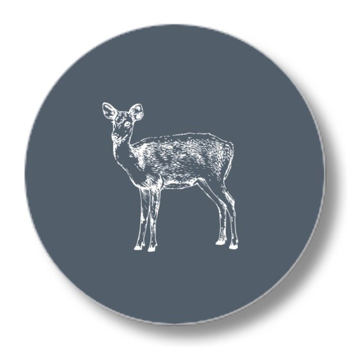 Sluitsticker bosdieren lijntekening