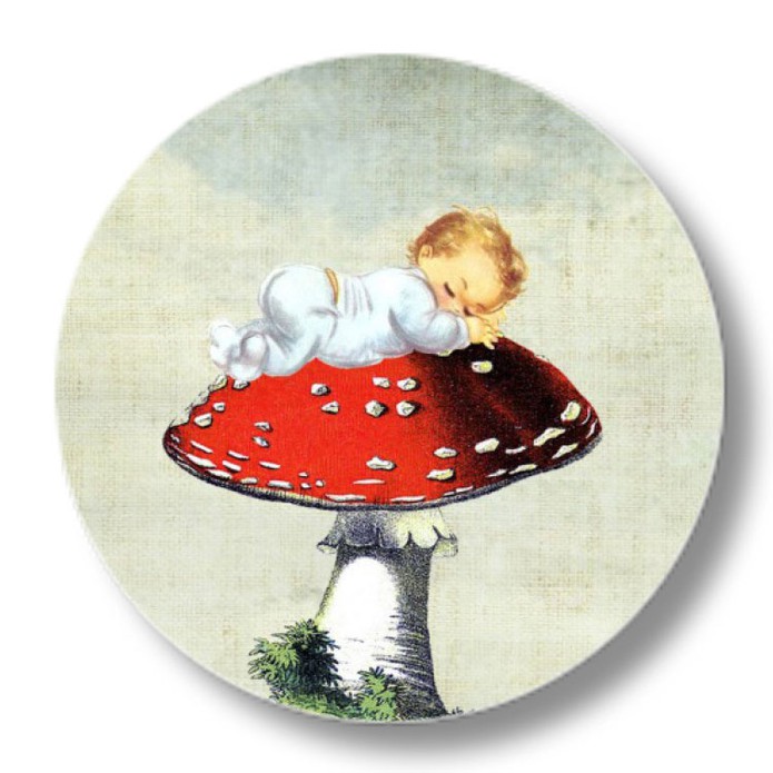 Sluitsticker paddestoel