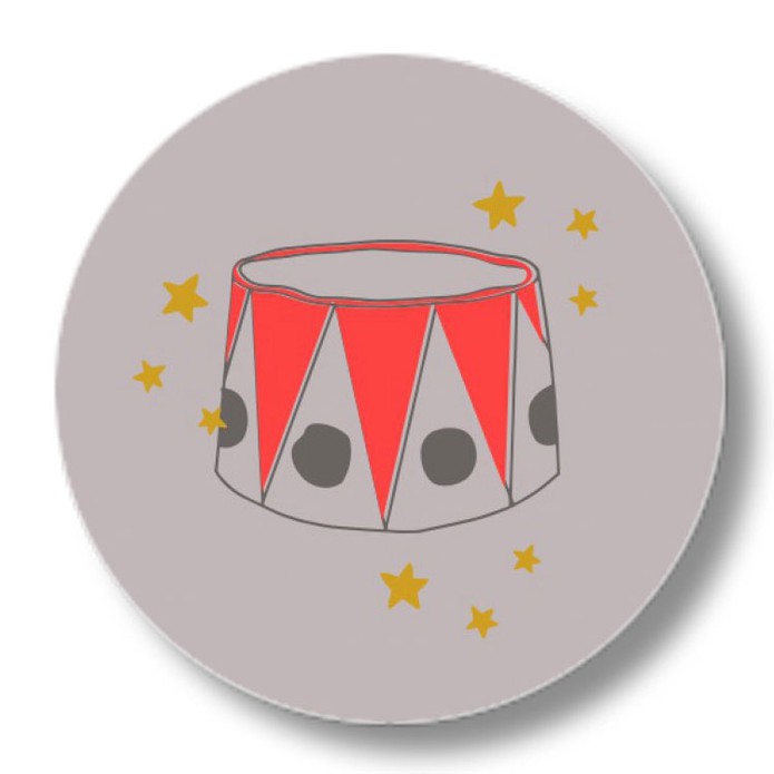 Sluitsticker vintage circus