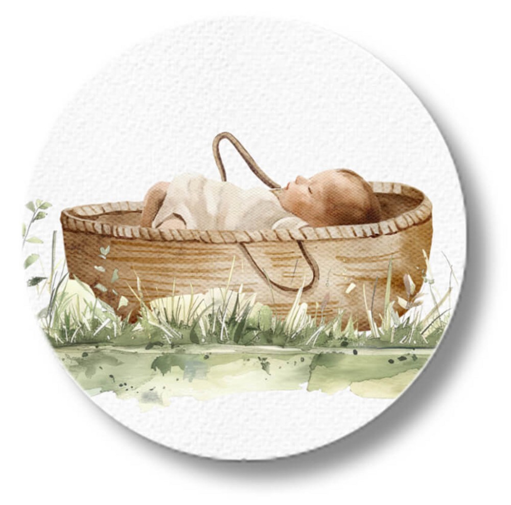 Sluitsticker watercolor baby