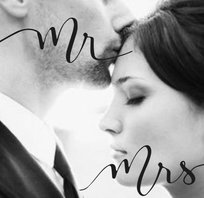 Trouwen bedank kaart zwart wit