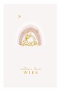 Geboortekaartje foliedruk regenboog Winnie the Pooh voor