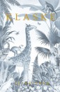 Geboortekaartje mono blauw jungle met foliedruk voor