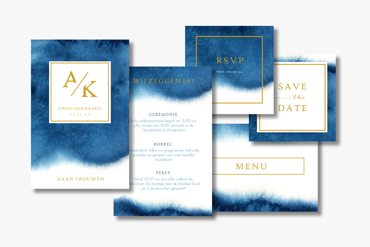 Huisstijl foliedruk monogram